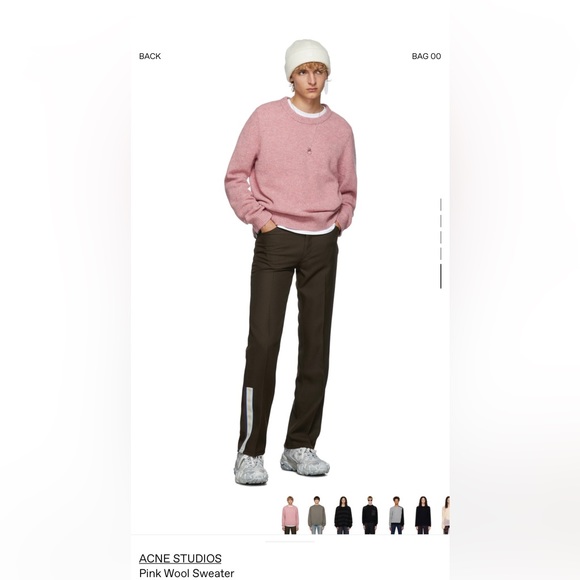 Acne studio pink 100% wool sweater - Picture 5 of 6